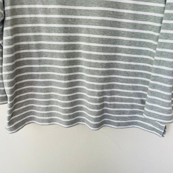 Quacker Factory Gray Knit Sequin Cardinal V Neck Pullover top size 1X - Picture 5 of 11